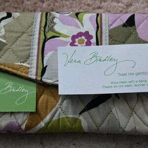 Vera Bradley Portobello Road Strap Wallet Recycled Cotton Crossbody Clutch